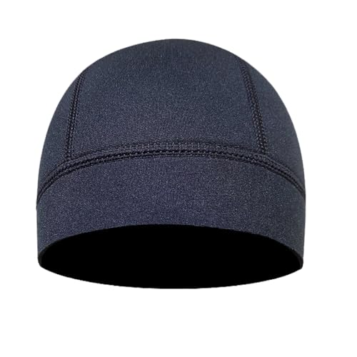 Bequeme Neopren-Tauchmütze für Herren und Damen zum Schnorcheln, Schwimmen und Surfen in Schwarz - Einheitsgröße