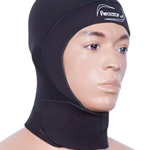 Komfortable Neopren-Haube mit 5mm Dicke und Klettverschluss für Frauen, leicht an- und auszuziehen, um Erkältungen und Fieber zu vermeiden.