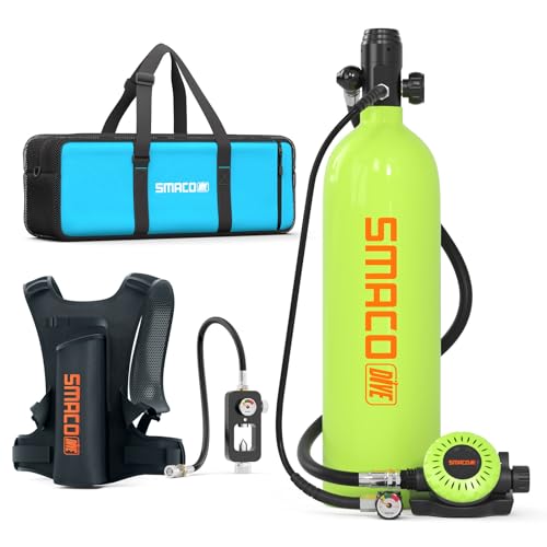 Mini Sauerstofftank 2L für Tauchen, Notfallrettung und Bootsreinigung, tragbarer Sauerstoffvorrat mit Manometer und Verlängerungsschlauch