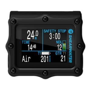 Shearwater Perdix 2 Ti Tauchcomputer mit großem LCD-Farbbildschirm und einfachem Bedienkonzept für sichere Navigation unter Wasser