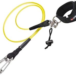 Cressi Freediving Lanyard Sicherheitsleine für Apnoe mit Edelstahl Karabiner und Kabel, Handgelenk oder Knöchelband für Tauchlinie und Unterwasser Zubehör