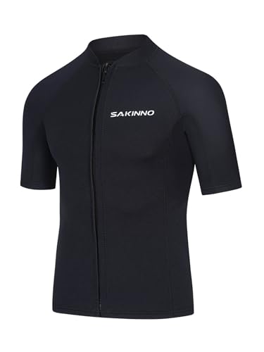 Herren Neoprenanzug, 2mm dick, mit Frontreißverschluss, ideal für Tauchen, Surfen und Schwimmen, Schwarz, Größe 3XL