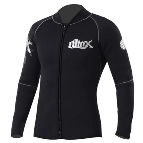 Neopren-Wetsuit-Top für Männer und Frauen, 3/5mm langarmige Jacke mit Frontreißverschluss zum Tauchen, Surfen, Kajakfahren, Schwimmen und Schnorcheln
