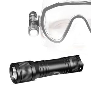 Mini Tauchlicht mit Drehschalter und 360 Grad drehbarer Maske für Unterwasser-Erfahrungen