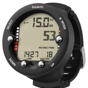 Suunto Zoop Novo Handgelenk-Tauchcomputer schwarz, ohne USB-Anschluss, digitaler Anzeige von Tiefe und Temperatur