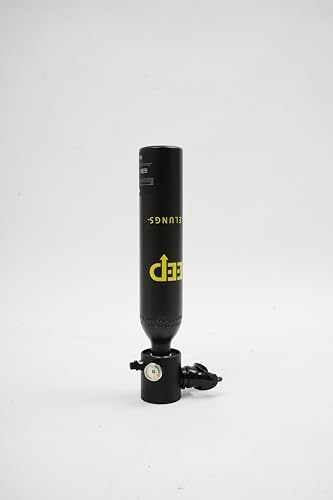 0,5-Liter-Mini-Tauchflasche, Unterwasser-Tauchflaschen-Set für Sporttauchen mit Lungenflasche und flachwasser Schnorcheln in Schwarz