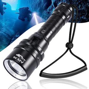 Wasserdichte Tauchlampe mit 2000 Lumen Licht, professionell für Unterwasser-Aktivitäten geeignet, wiederaufladbar und sicher