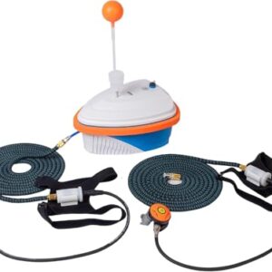 Tauchventilator für zwei Taucher, wasserdichter Luftkompressor mit 18,3 m langem Schlauch, Tauchsystem für Freizeit-Tauchen und Angeln