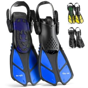 Verstelle Flossen für Schwimmen, Tauchen und Schnorcheln - Bequeme und hochwertige Flossen für Erwachsene und Kinder
