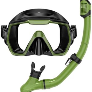 Schnorchelset für Erwachsene mit Anti-Beschlag-Maske, Schnorchel und Panoramablick
