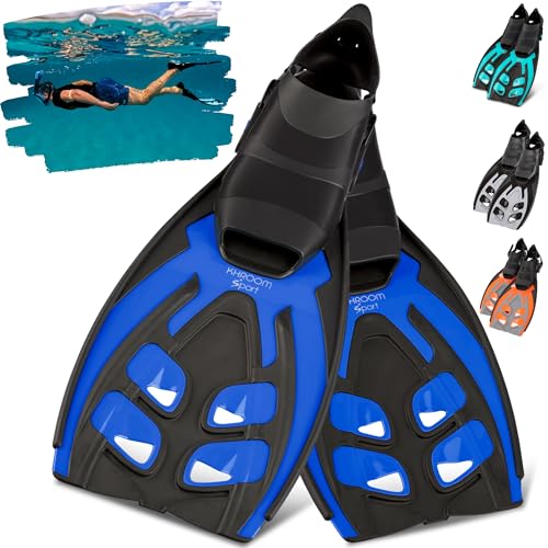 Hochwertige Schwimmflossen für Erwachsene, Größe 36-47, Made in Italy, ideal für Schnorcheln und Tauchen, unisex verstellbar