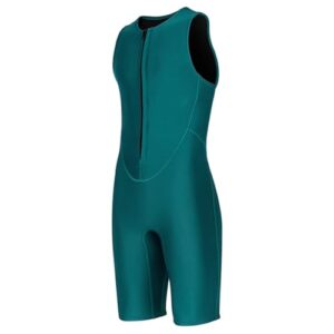 LAPOOH 2 Mm Kurzer, ärmelloser Neoprenanzug mit Frontreißverschluss, Tauchanzug für Herren, Schwimmen, Schnorcheln, Surfen, Wassersport, Neopren (XL)
