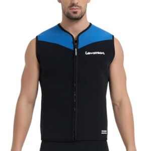 Herren-Neoprenanzug mit 3mm-Armen, Frontreißverschluss und Neoprenweste für Wassersport
