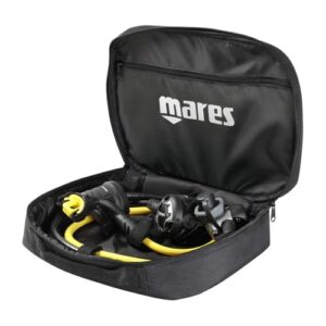 Mares Dual 15X Auslaufset - Starter (DIN) mit verschiedenen Komponenten für Taucher, wie ersten Stufen, Dual, Octopus und Manometer, in einer robusten Tasche