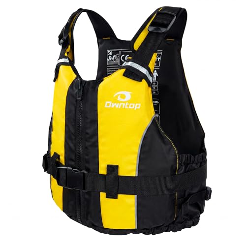 Owntop Schwimmhilfe für Erwachsene, Sicherheitsweste mit Auftriebskraft und Schrittgurt, ideale Ergänzung für Wassersportarten wie Angeln, Stand-Up-Paddling, Kajakfahren, Kanufahren und Küstensegeln