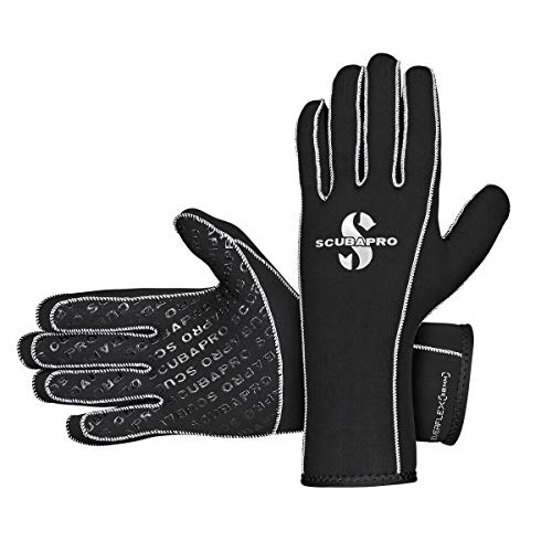 Atemschutzhandschuhe für Kaltwasser, SCUBAPRO Everflex 3.0 BLK XL, unisex, erwachsene, schwarze Handschuhe für Taucher im kältischen Wasser