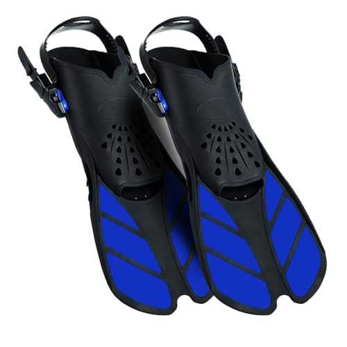 Unisex Schnorchel Flossen für Erwachsene, flexibel einstellbar, PP+TPR Material, blau, L/XL Größe