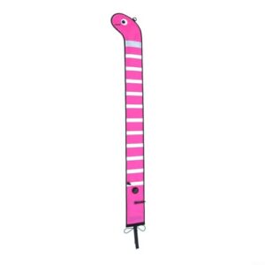 Tauchflächen-Markierungsboje, Sicherheitsmarker Boje Nylon Tauchen SMB Oberflächensicherung Schwimmsignal mit reflektierenden Streifen rosa farbig