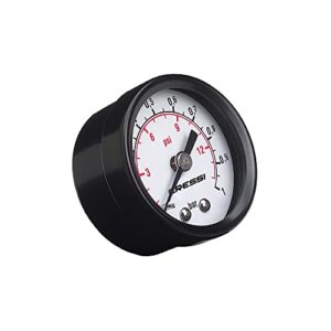 Druckmesser mit handbetätiger Pumpe von Cressi, 15 PSI Maximaldruck anzeigbar, ideal für Wassersportler