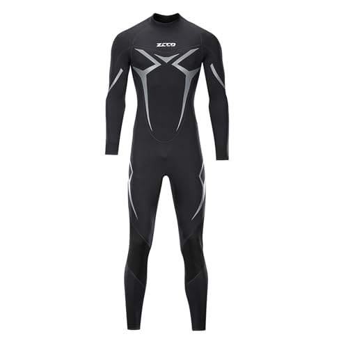 Taucheranzug für Männer, 3 mm Premium Neopren, volle Ärmellänge, ideal für Spearfishing, Schnorcheln, Surfen und Tauchen.