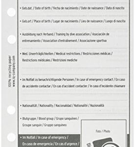 Taucher Logbucheinlagen (M) - perfektes Tauch Logbuch Zubehör für praktische Einlagen und Abenteuer