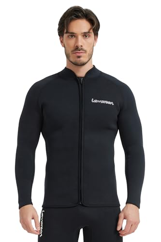 Herren Neoprenanzug 3mm dicke, Top-Qualität für Schwimmen, Surfen, Tauchen und Wassersportarten. Langärmelige Passform, UPF 50+ Schutz vor UV-Strahlen.