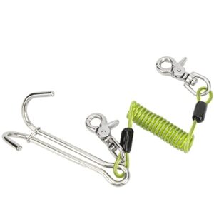 Majatou Doppelter Riffhaken mit Karabiner, Tauchzubehör aus 316 Edelstahl für sicheren Unterwasserbetrieb
