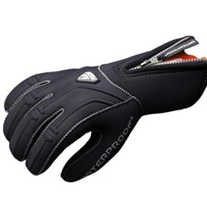 Waterproof Tauchhandschuh G1 3mm 5-Finger mit Reissverschluss Größe M - Erstklassiger Tauchhandschuh für professionelle Unterwasser-Aktivitäten, hochwertiges Produkt mit dichter Neopren-Manschette und robustem Reissverschluss