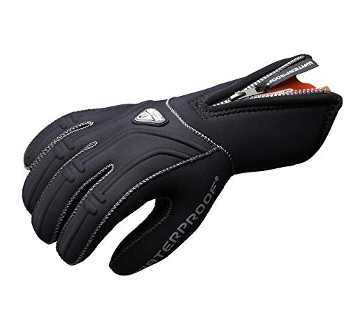 Waterproof Tauchhandschuh G1 3mm 5-Finger mit Reissverschluss Größe M - Erstklassiger Tauchhandschuh für professionelle Unterwasser-Aktivitäten, hochwertiges Produkt mit dichter Neopren-Manschette und robustem Reissverschluss