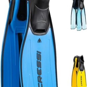 Blau gefärbte Cressi Flossen Rondinella für Schnorcheln und Tauchen, Modell 47/48