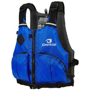 Komfortable und sichere Schwimmweste für Erwachsene mit Trinkrucksack, ideal für Wassersportarten wie SUP, Kajakfahren, Angeln und Bootfahren.