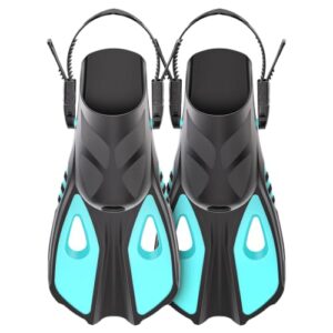Hochwertige Schnorchelflossen für Erwachsene, Damen und Jugendliche mit schmalen bis mittleren Fußgrößen, verstellbares Fersenband, stabile Flossenblätter für effizienten Vortrieb beim Schwimmen
