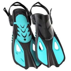 Kinder-Schnorchelflossen XS 32-36, verstellbar, kurz für Schwimmen und Training. Schnelligkeit und Effizienz im Wasser.