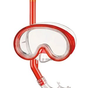 Unisex Schnorchelmaske und Set für Jugendliche, einfarbig rot, Größe One Size