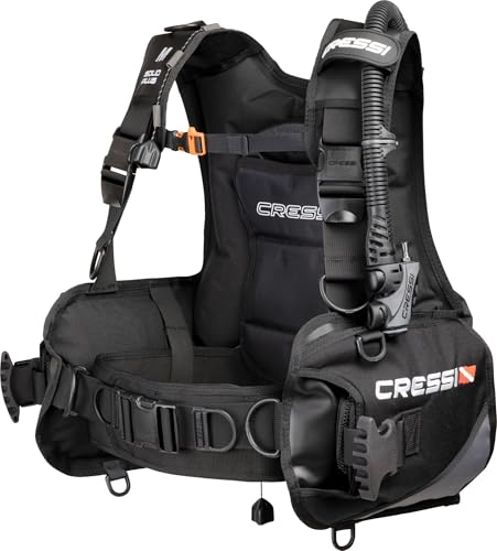 CRESSI Solid Plus BCD Tarierjacket, klassische Konstruktion, schwarze Farbe, S-Größe, Unisex
