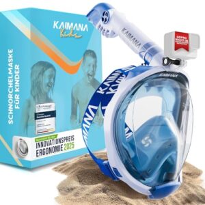 Schnorchelmaske für Erwachsene und Kinder, CO2-sicher, inklusive Tragetasche, Tauchermaske für Erwachsene, Vollgesichtsmaske für Tauchen