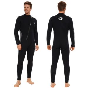 5mm Neoprenanzug für Männer, Winter Tauchanzug, Herren Wet Suit Frontreißverschluss, Ultrawarm für kaltes Wasser Tauchen Surfen und Schwimmen