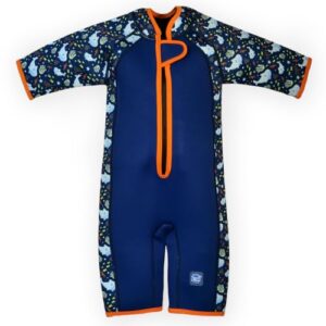 Unisex Kinder Shorty Wetsuit Badeanzug, Shark Reef, für 4-6 Jahre alte Kinder, hochwertiger Neoprenanzug mit Sonnenschutz und bequemer Trageform