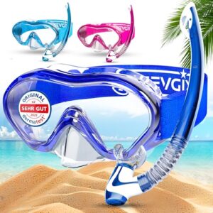 KIDVERSE Taucherbrille für Kinder mit Schnorchel ab 5 Jahren, Dermatest geprüft, Taucherbrille mit Schnorchel & Nase