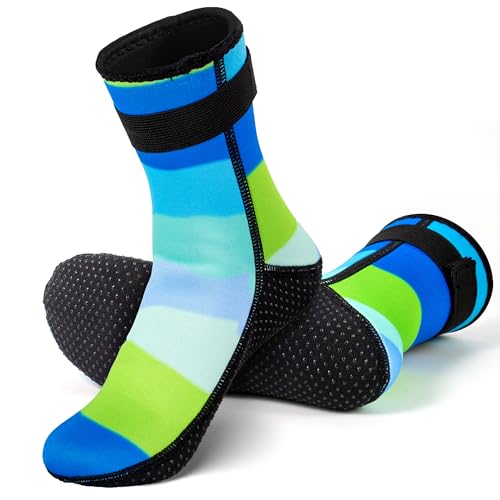 Kinderneoprensokken 3mm, rutschfeste und warm haltende Schwimmsocken für Kinder mit Neoprenmaterial und Silikonsohlen