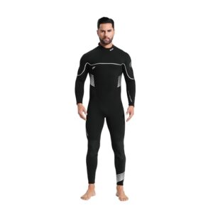 Neoprenanzug für Damen und Herren, 3/2mm kaltes Wasser, schwarz, Männergröße M