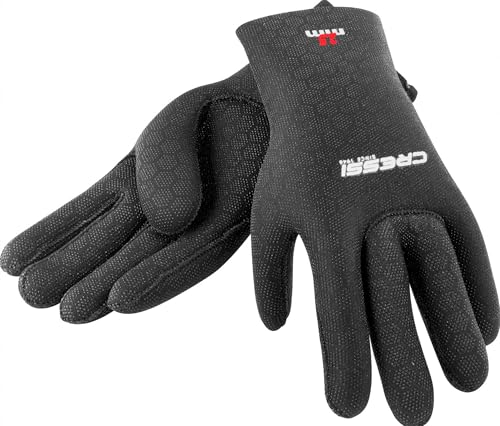 Cressi High Stretch Gloves - Unisex 5-Finger-Tauchhandschuhe aus Weichem, Einfach Gefüttertem Neopren für Taucher mit hohem Tastempfinden