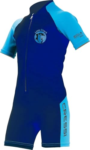 Cressi Neoprenanzug für Kinder mit UV-Schutz, dunkelblauer und heller blauer Farbe, ideal für Kinder ab 5/6 Jahre geeignet