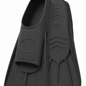Kurze Schwimmflossen, Unisex Trainingsflossen für Schwimmen, Schnorcheln und Tauchen, schwarze Flossen, ideal für Anfänger und erfahrene Schwimmer