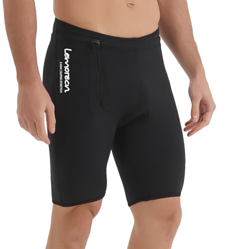 Herren Neopren-Schwimmhosen 3mm von Lemorecn, Schwarz, XXL, perfekt für Schwimmen, Surfen und Tauchen