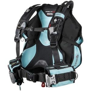 Tauchcomputer Mares BCD Magellan HD, schwarze und aquamarinblaue Farbe, ideal für Anfänger und erfahrene Taucher