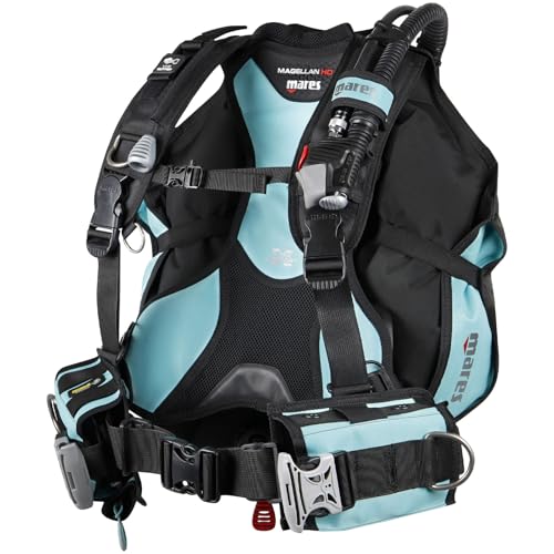 Tauchcomputer Mares BCD Magellan HD, schwarze und aquamarinblaue Farbe, ideal für Anfänger und erfahrene Taucher