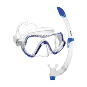 Mares Schnorchelset für Erwachsene, ergonomische Silikonmaske und halb-trockener Breezer-Schnorchel mit Ventil für eine bequeme Unterwasser-Erfahrung