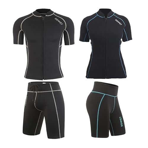 Neoprenanzug für Männer und Frauen zum Tauchen, Schnorcheln und Schwimmen - 1.5mm-3mm Neoprenmaterial mit kurzer Frontreißverschluss und robusten Außenhaut