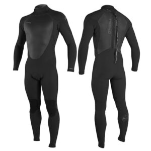 Schutziger Wetsuit für Surfer - O'Neill Epic 4/3 mit Back-Zip und langen Ärmeln in schwarz